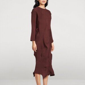 Issey Miyake KONE KONE Long Dress in Brown (size 02)